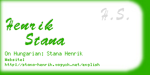 henrik stana business card